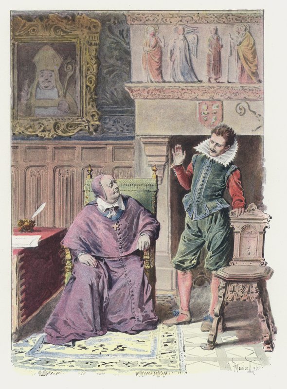 Gil Blas için çizim (renkli taş) by Maurice Leloir