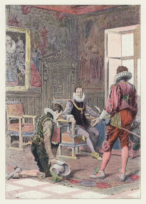 Gil Blas için çizim (renkli taş) by Maurice Leloir