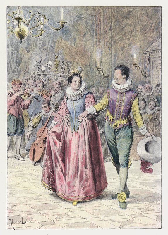 Gil Blas için çizim (renkli taş) by Maurice Leloir