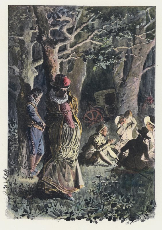 Gil Blas için çizim (renkli taş) by Maurice Leloir