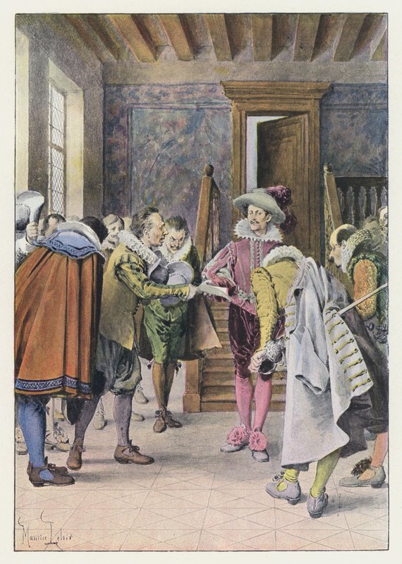 Gil Blas için çizim (renkli taş) by Maurice Leloir