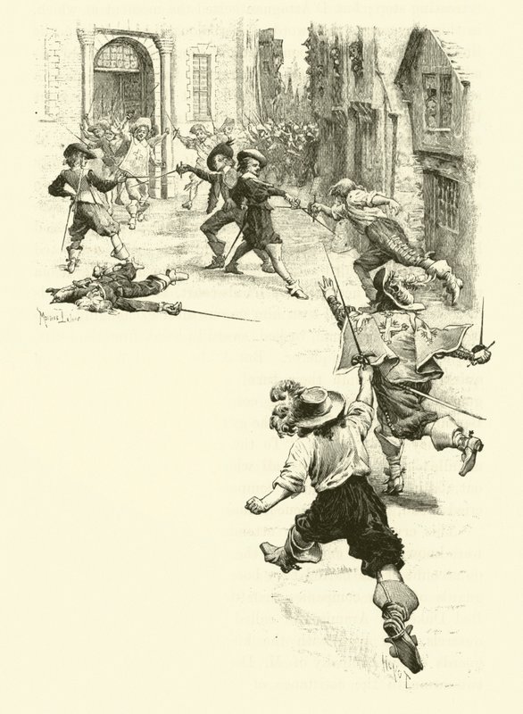 Üç Silahşörler için İllüstrasyon (gravür) by Maurice Leloir