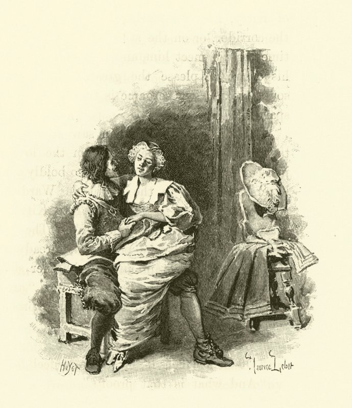 Üç Silahşörler için İllüstrasyon (gravür) by Maurice Leloir