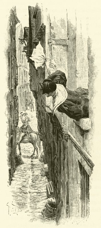 Üç Silahşörler için İllüstrasyon (gravür) by Maurice Leloir