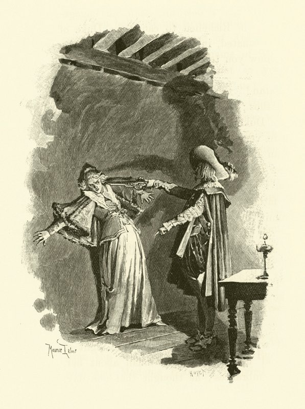 Üç Silahşörler için İllüstrasyon (gravür) by Maurice Leloir