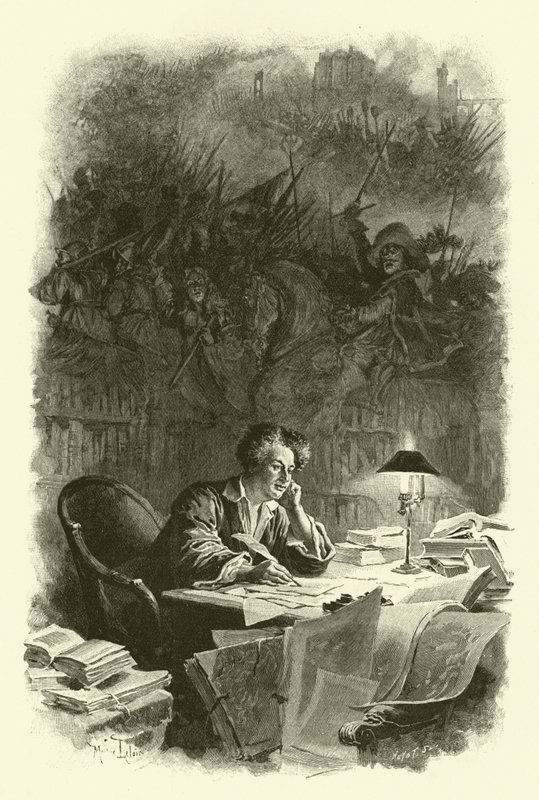 Üç Silahşörler için İllüstrasyon (gravür) by Maurice Leloir