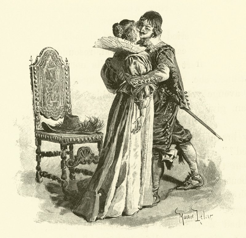 Üç Silahşörler için İllüstrasyon (gravür) by Maurice Leloir