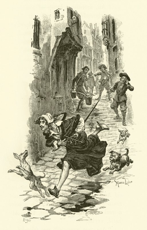 Üç Silahşörler için İllüstrasyon (gravür) by Maurice Leloir