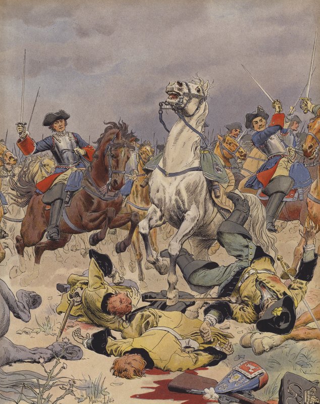 Malplaquet Muharebesi, Fransız süvarilerinin son hücumu by Maurice Leloir