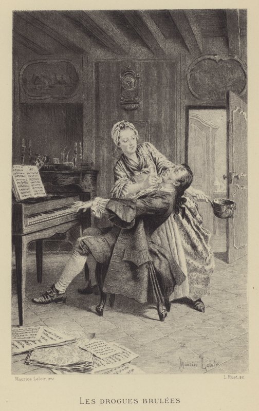 Yakılan ilaçlar (gravür) by Maurice Leloir