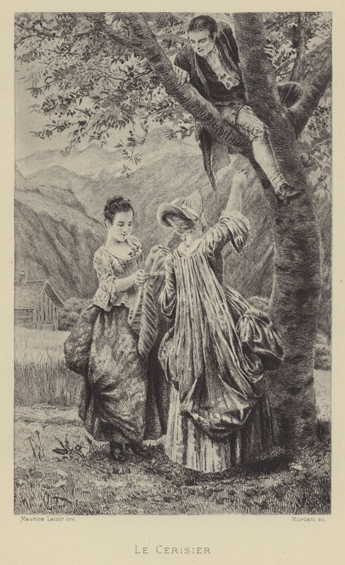 Kiraz ağacı (gravür) by Maurice Leloir