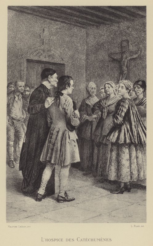 catechumens hospis (gravür) by Maurice Leloir
