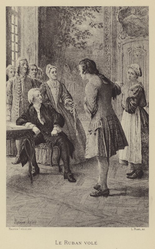 Çalınan şerit (gravür) by Maurice Leloir