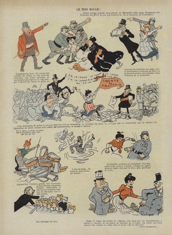 Kırmızı Midilli. Le Rire için İllüstrasyon by Maurice Radiguet