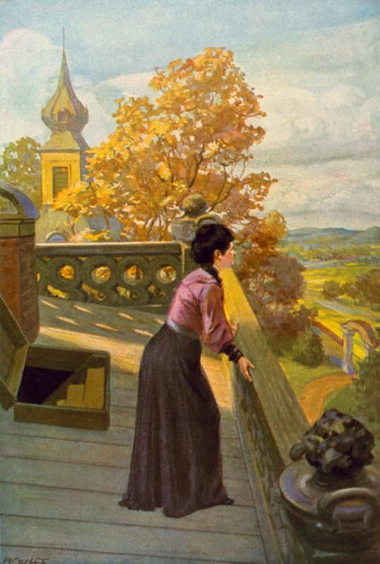 Charlotte Bronte tarafından Jane Eyre için illüstrasyon (renkli taş) by Max Wulff