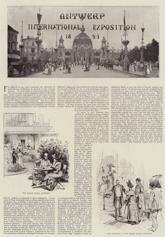 Anvers Uluslararası Fuarı 1894 by Melton Prior