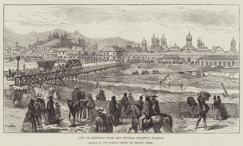 Merkez Tramvay İstasyonundan Santiago Şehri by Melton Prior