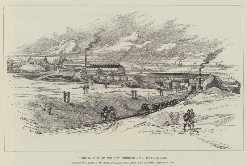 Johannesburg, Yeni Primrose Madeninin Genel Görünümü by Melton Prior
