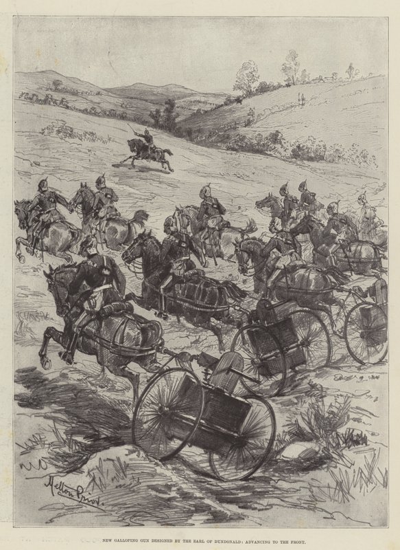 Dundonald Kontu tarafından tasarlanan Yeni Dörtnala Silah Öne doğru ilerliyor by Melton Prior