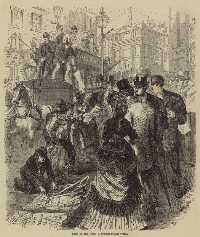 Savaş Haberleri, Bir Londra Sokak Sahnesi by Melton Prior