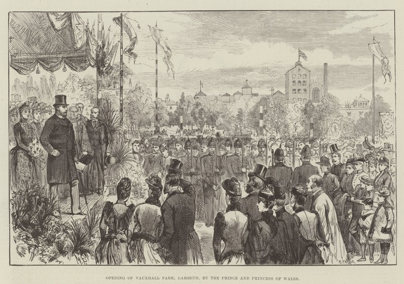 Galler Prensi ve Prensesi tarafından Lambeth, Vauxhall Park