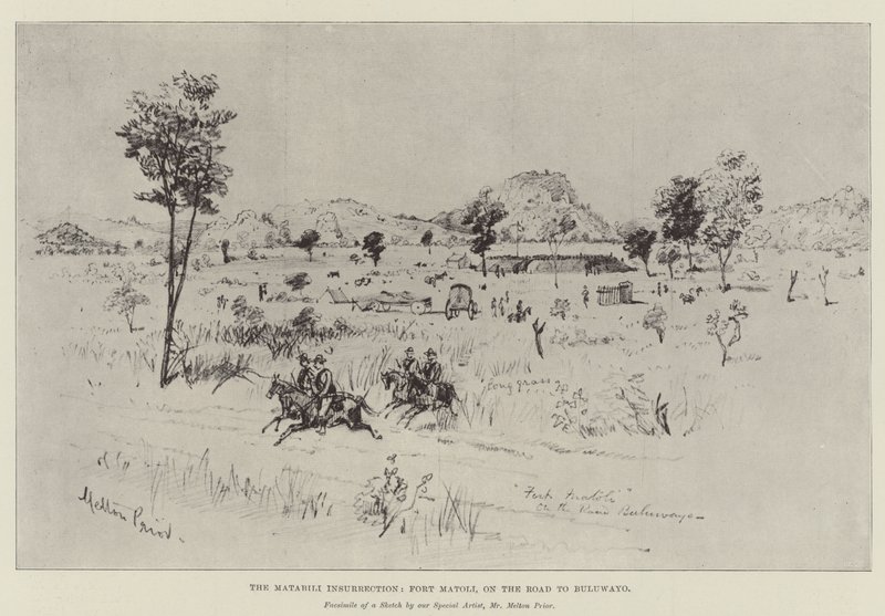 Matabili Ayaklanması, Fort Matoli, Bulawayo Yolunda by Melton Prior