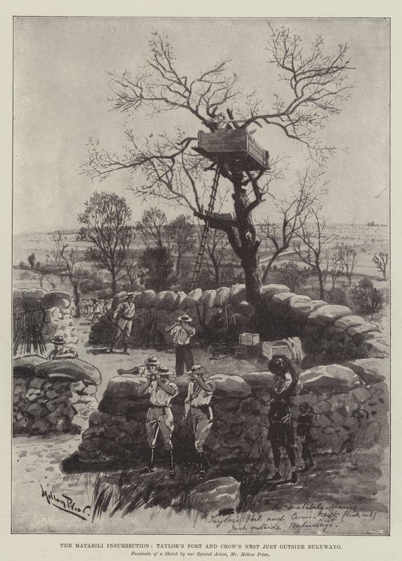 Matabili İsyanı, Taylor Kalesi ve Bulawayo