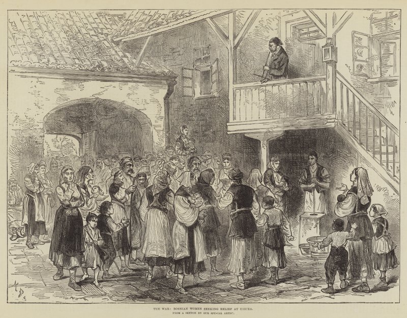 Savaş, Bosnalı Kadınlar Usicza'da Yardım İstiyor by Melton Prior