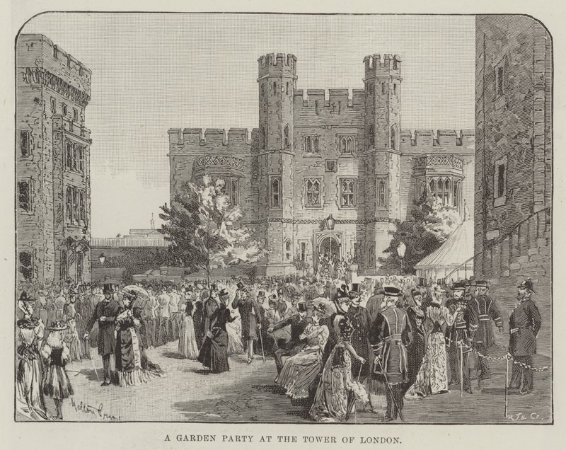 Londra Kulesi'nde Bir Bahçe Partisi by Melton Prior