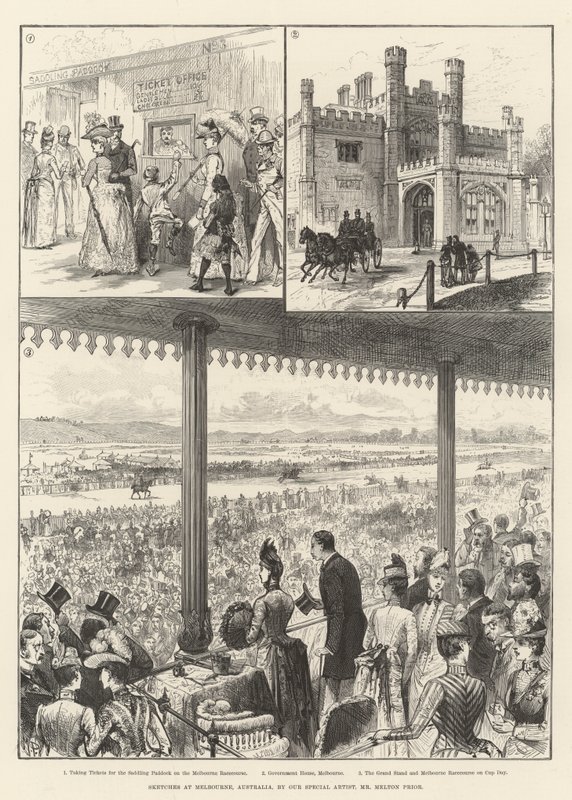 Melbourne, Avustralya'da eskizler by Melton Prior