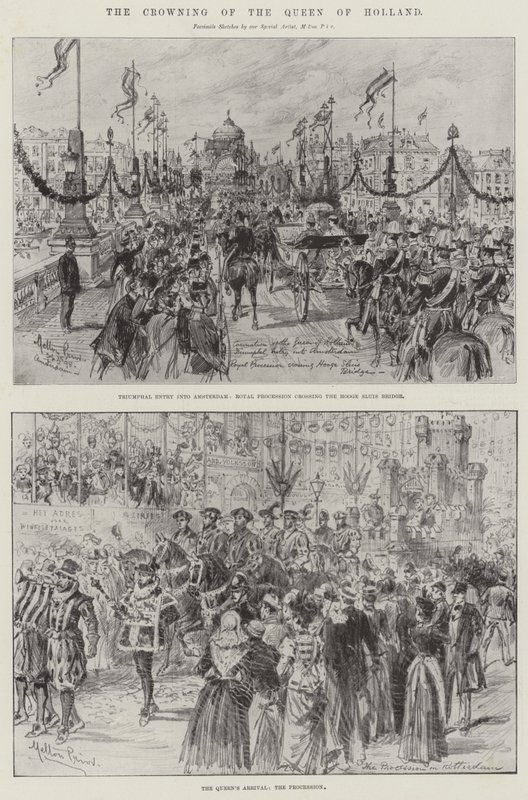 Hollanda Kraliçesi'nin Taçlanması by Melton Prior