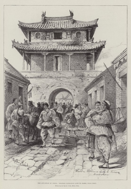 Çin'deki Durum, Tsimo, Kiao-Chau Batı Giriş Kapısı by Melton Prior