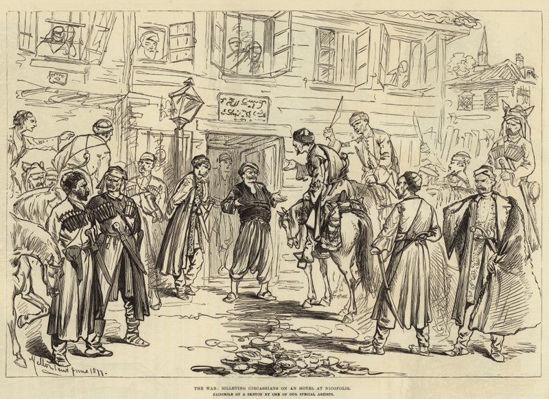 Savaş, Çerkesleri Niğbolu'da Bir Otele Yerleştiriyor by Melton Prior