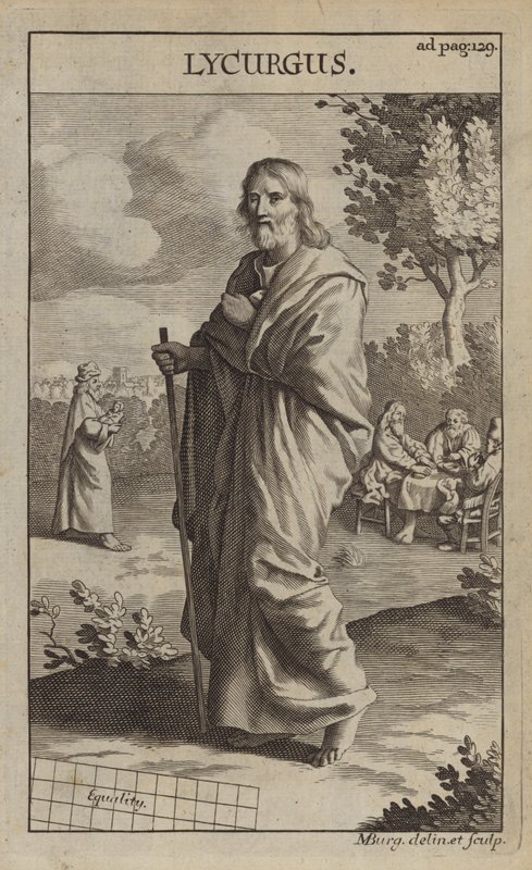 Lycurgus, efsanevi Spartalı kanun koyucu by Michael Burghers