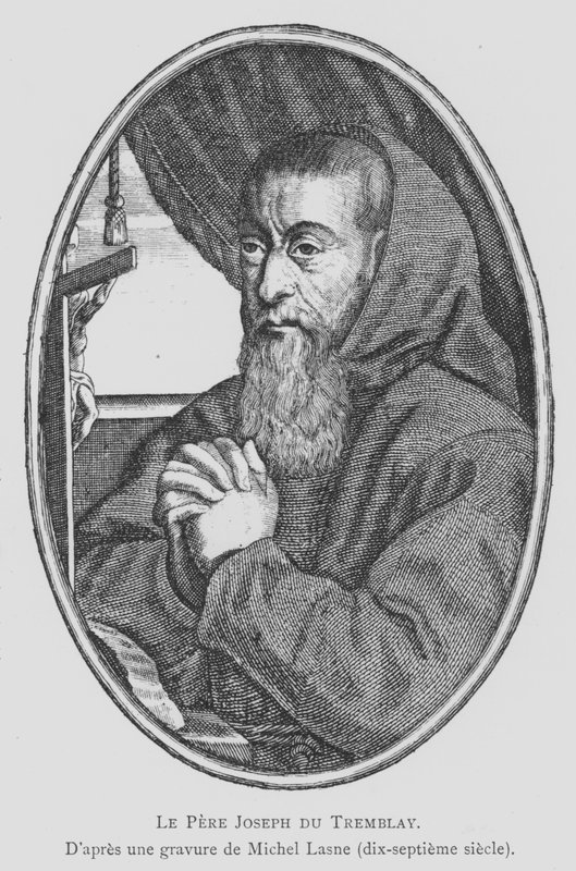 Francois Leclerc du Tremblay, Fransız Capuchin keşişi ve Kardinal Richelieu'nun danışmanı ve ajanı, Peder Joseph ve Eminence Grise (Grey Eminence) (lito) olarak bilinir. by Michel Lasne