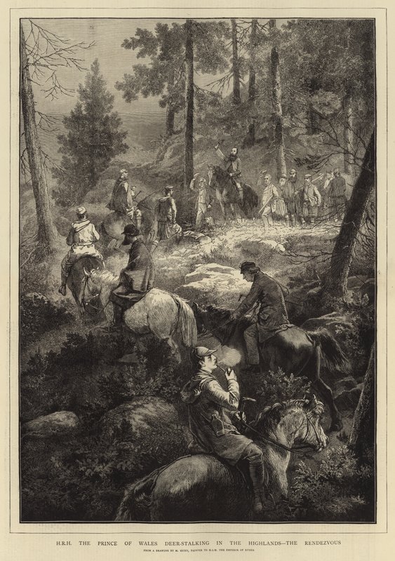 HR H Galler Prensi Geyik Avcısı (gravür) by Mihaly von Zichy