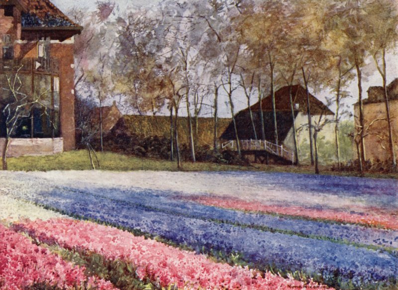 İlkbaharda Bir Hollanda Bahçesi (renkli taş) by Mima Nixon