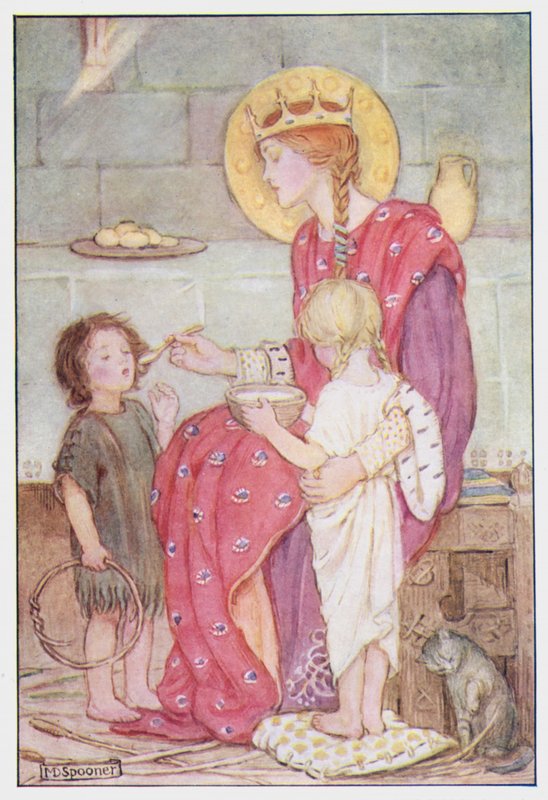 İskoçya Aziz Margaret (renkli taş) by Minnie Didbin Spooner