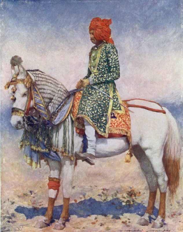 Alwar Eyaletinden Gösteri Yapan Bir At by Mortimer Ludington Menpes