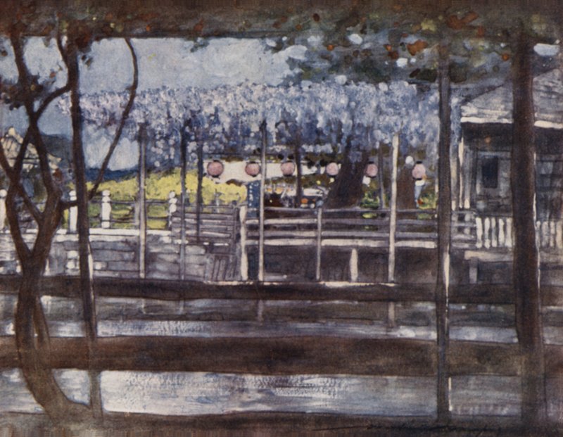 Bir Wistaria Bahçesi by Mortimer Ludington Menpes