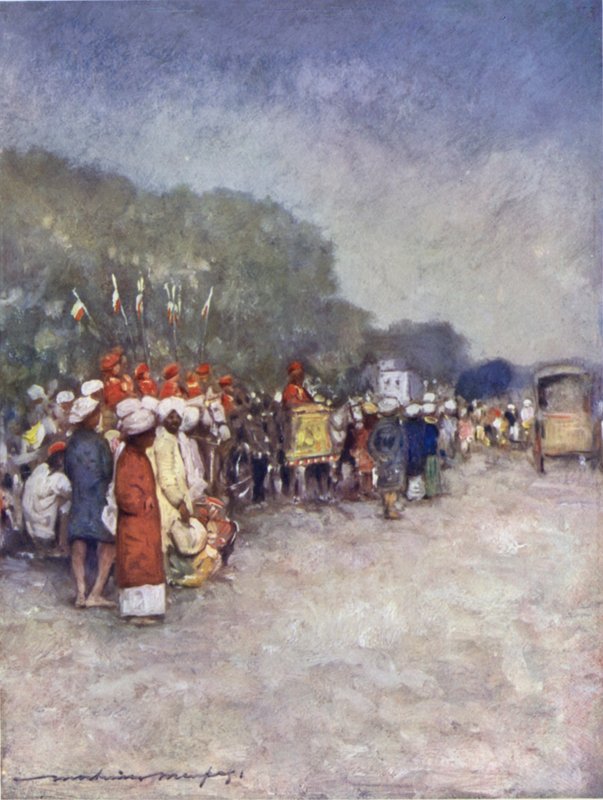Alipur Yolu üzerinde by Mortimer Ludington Menpes