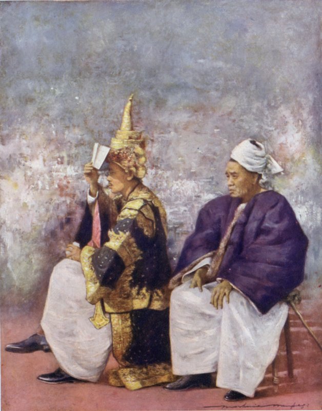 Durbar izlerken Shan Chiefs by Mortimer Ludington Menpes