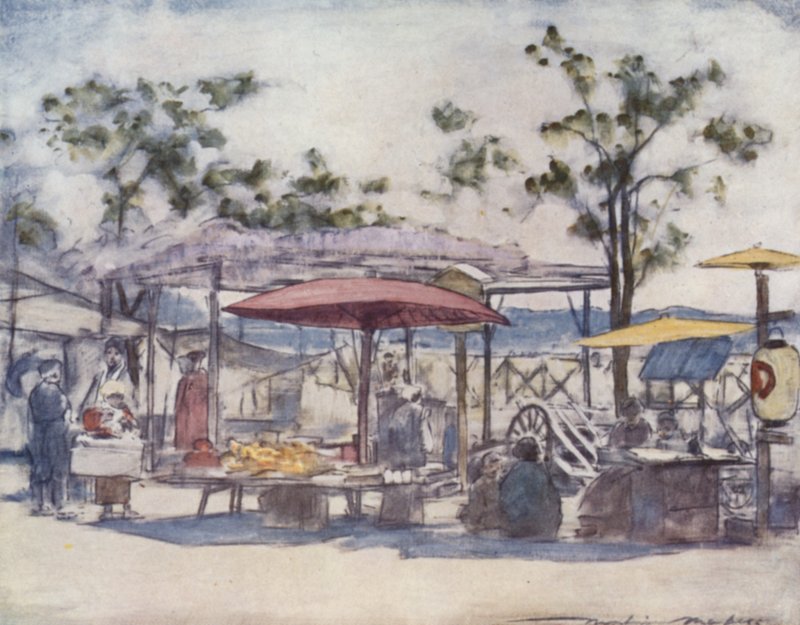 The Scarlet Umbrella  by Mortimer Ludington Menpes