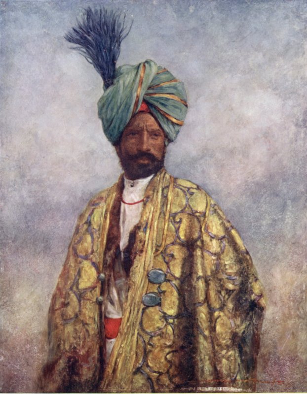 Bir Keşmir Askeri (renkli taş) by Mortimer Ludington Menpes