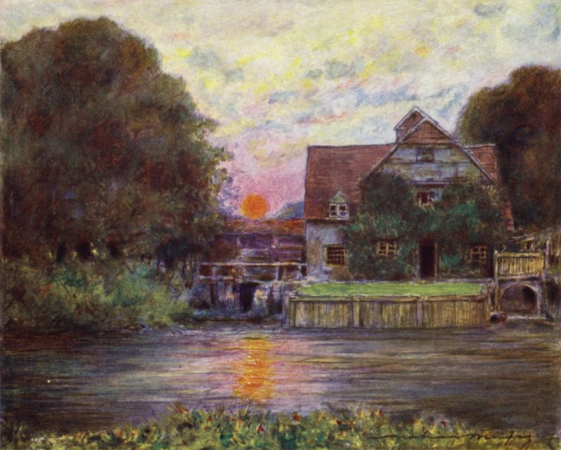 Mapledurham Değirmeni by Mortimer Ludington Menpes