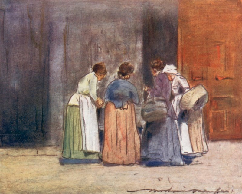 Seine Kıyısında Alışveriş Yapın by Mortimer Ludington Menpes