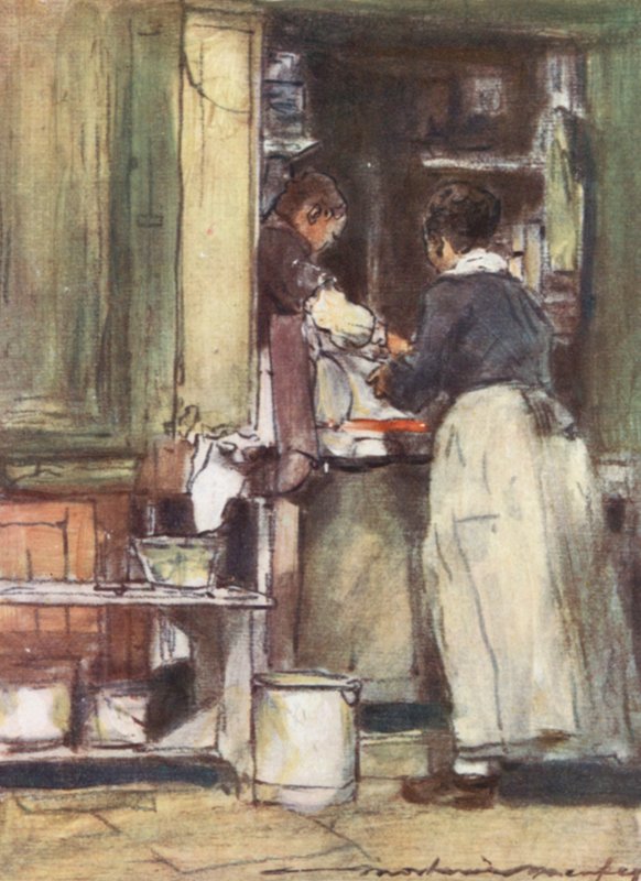 Merkez Pazar yakınında alışveriş yapın by Mortimer Ludington Menpes