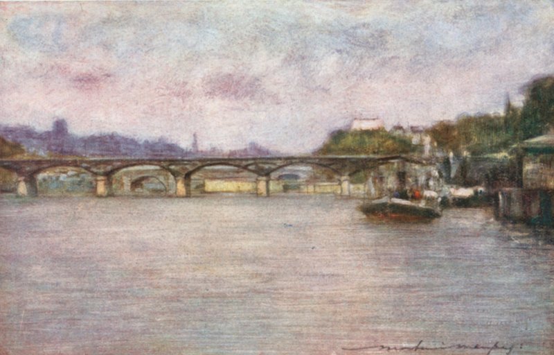 Pont des Arts (Öğleden Sonra) by Mortimer Ludington Menpes