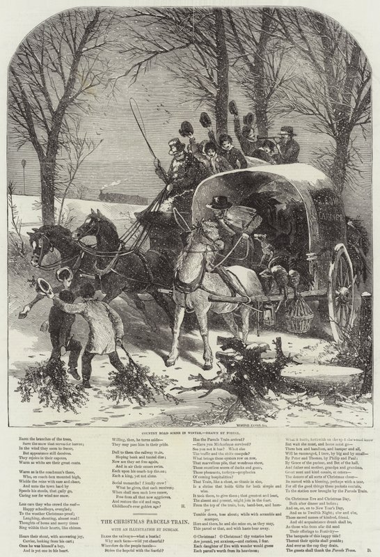 Kışın Köy Yolu Sahnesi by Myles Birket Foster