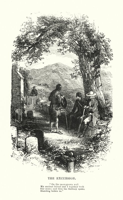 William Wordsworth: Gezi (gravür) by Myles Birket (after) Foster